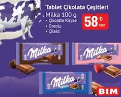 MİLKA TABLET ÇİKOLATA ÇEŞİTLERİ 100 G fiyat ve kampanya bilgisi